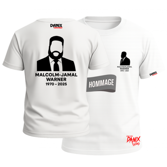 Tshirt MALCOLM-JAMAL WARNER 1970-2025 [HOMMAGE]